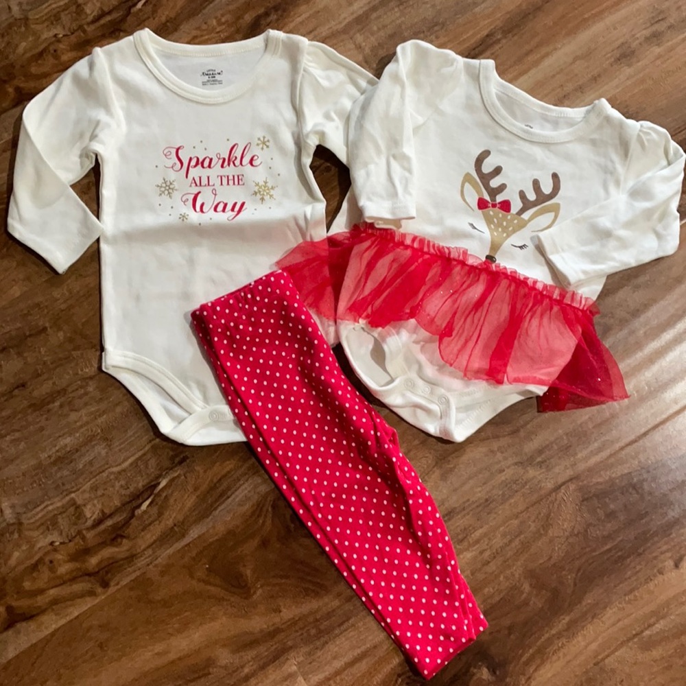 Christmas set  little treasure 6-9 months